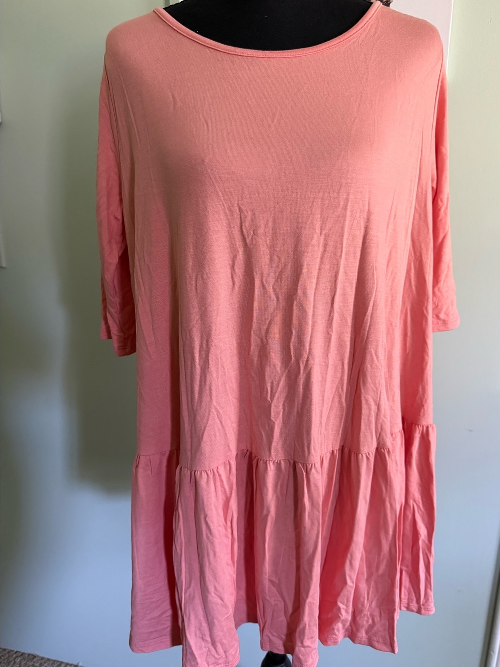 e.Luna Soft Coral Pink Knit Dress - Size M